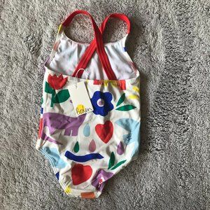 NWT Boden Girls One-Piece Swimsuit - Playful Pattern.  Size 2-3 Year (98cm)